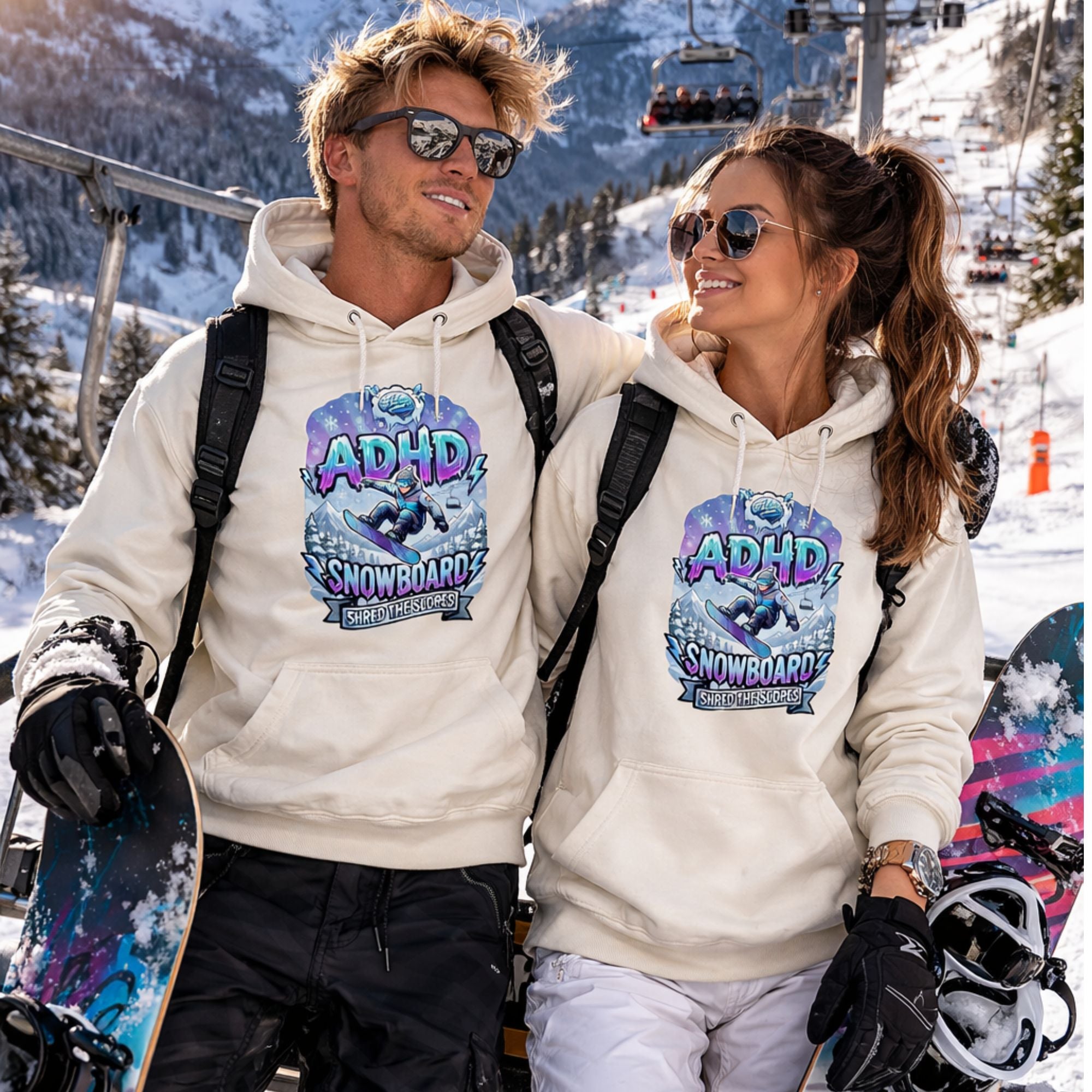 ADHD Snowboard II Unisex Hoodie