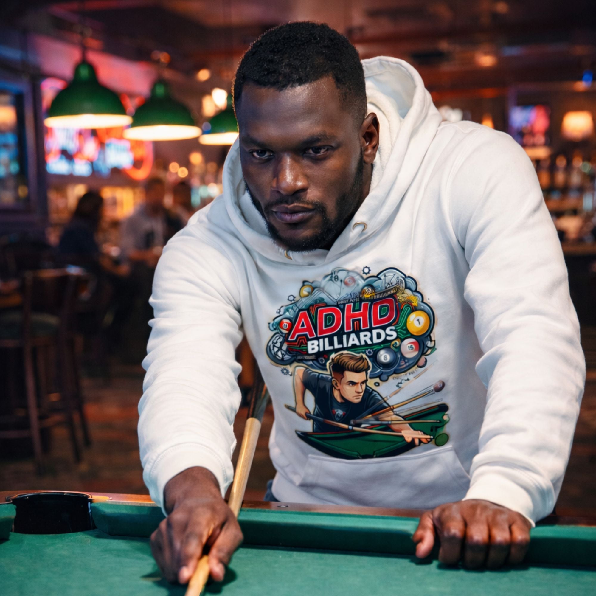 ADHD Billards Man Hoodie