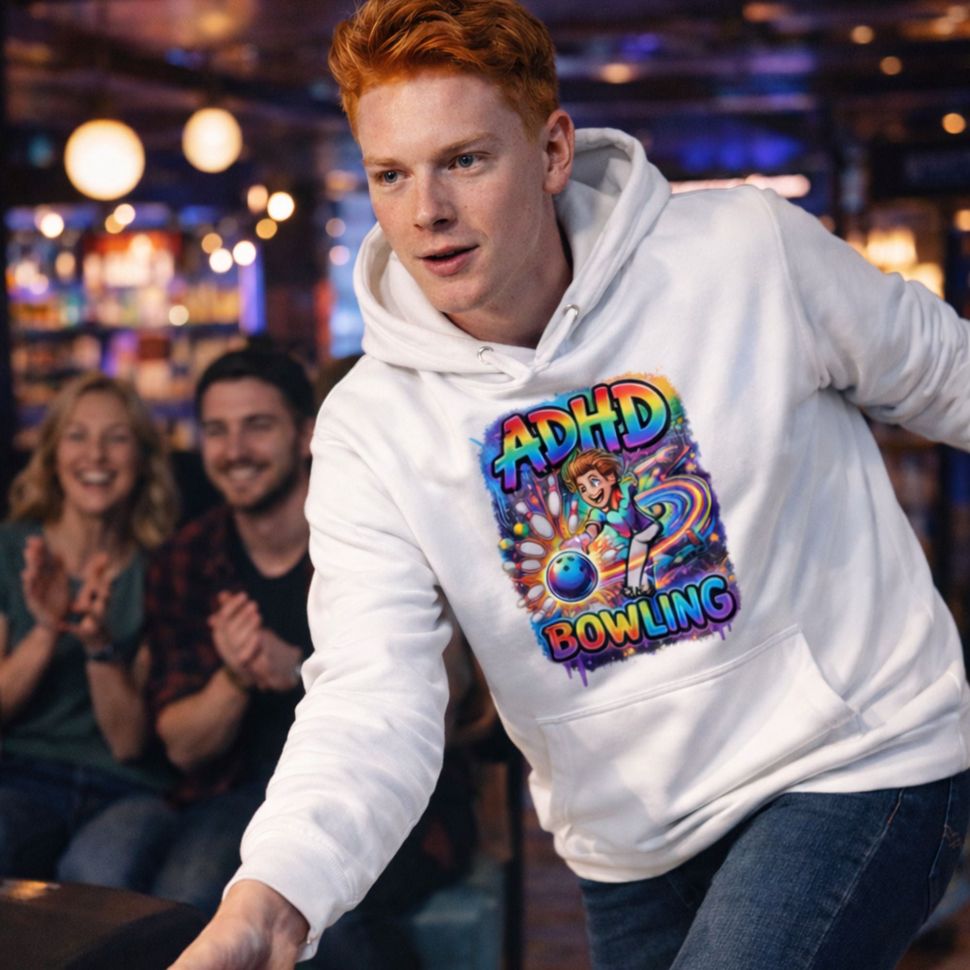 ADHD Bowling Man Hoodie