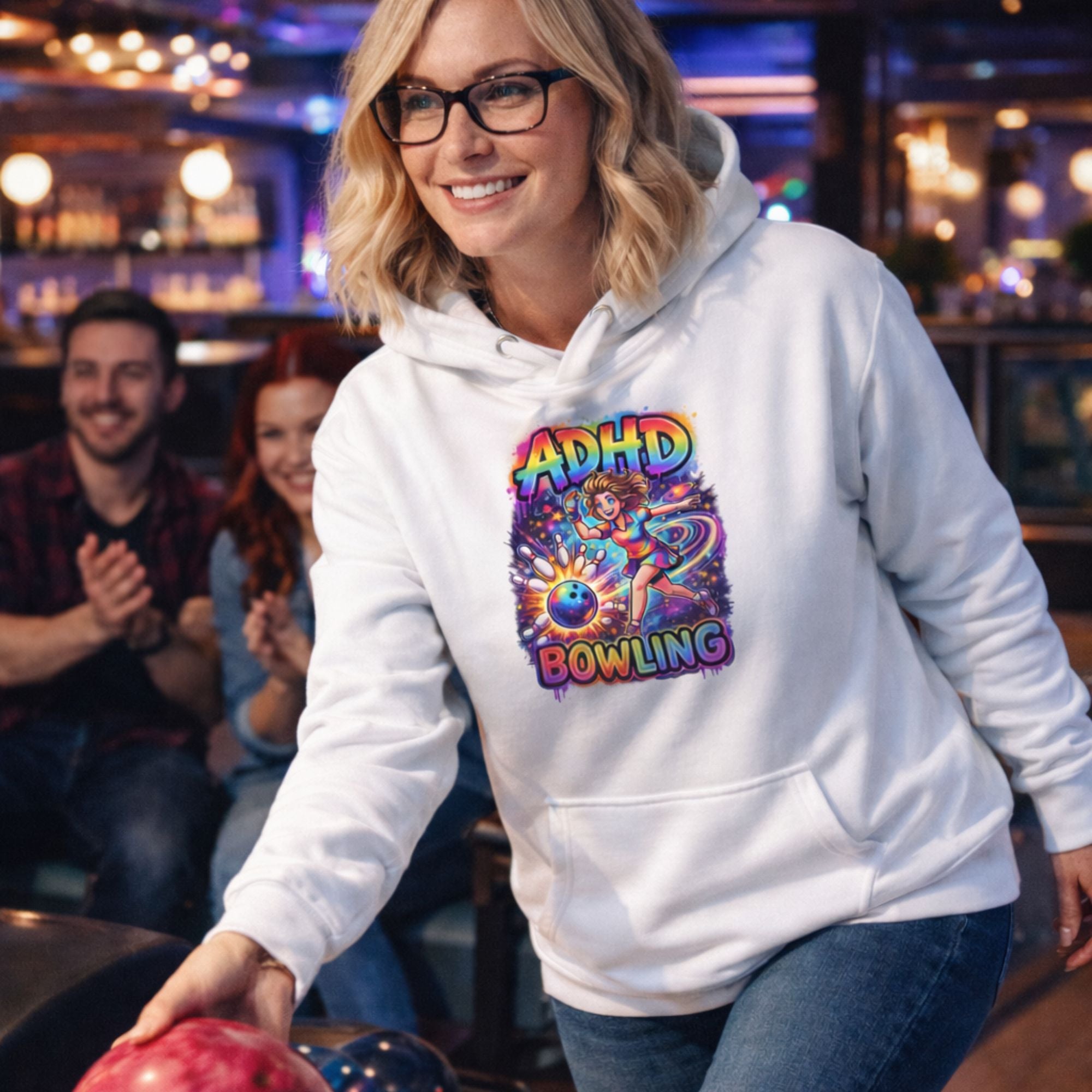 ADHD Bowling Woman Hoodie