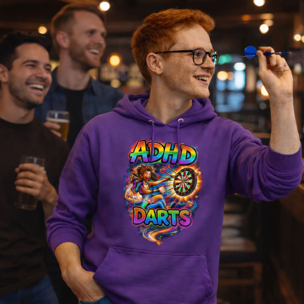 ADHD Darts Hoodie – Men