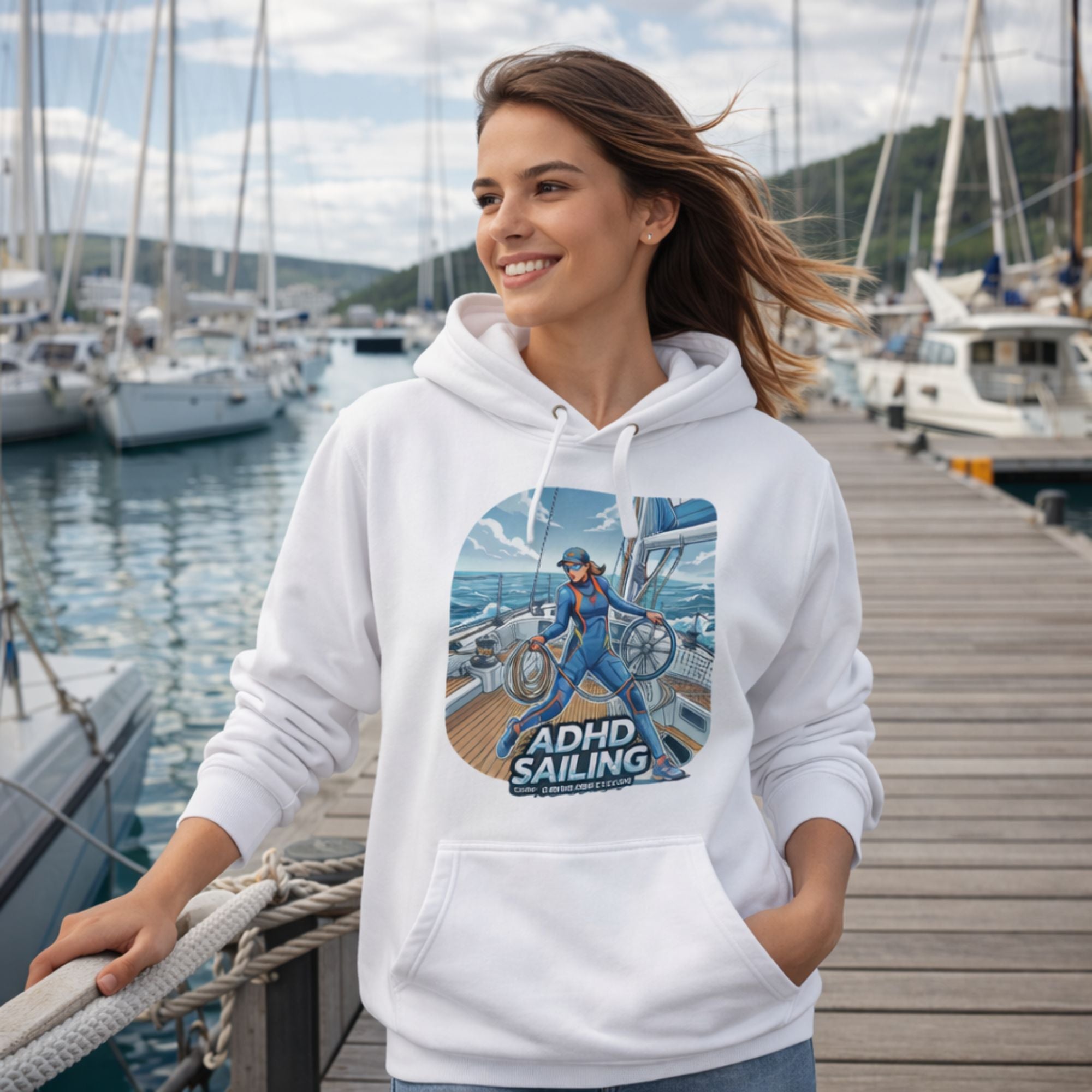 ADHD Sailing Woman Hoodie