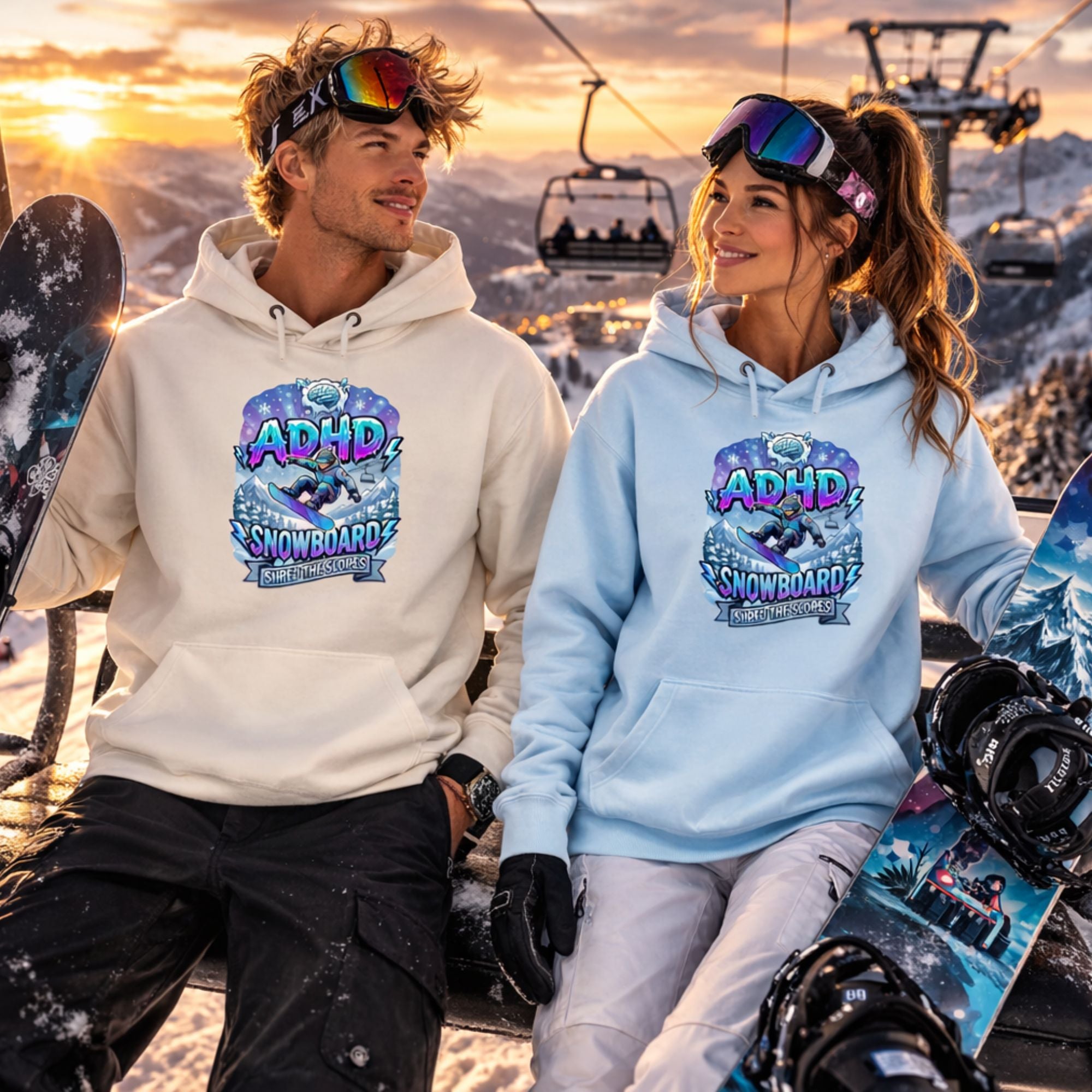 ADHD Snowboard II Unisex Hoodie